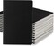 24 Pack College Ruled Notebook & Journal Bulk, Black Cover, Line Thick Paper, A5 Size, 5.5x8.3 inch, 60 Pages, Small Subject Note Pad Planner Set
